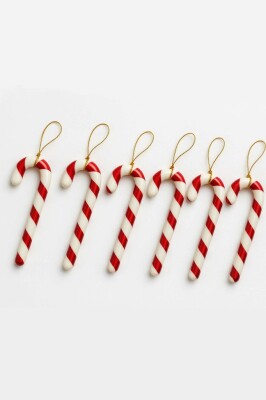 Beysüs Yılbaşı Çam Ağacı Süsü Şeker Çubuğu 6 lı 9 cm - 3
