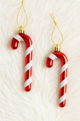 Beysüs Yılbaşı Çam Ağacı Süsü Şeker Çubuğu Lüks 2 li - 2