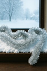 Beysüs Yılbaşı Çam Ağacı Süsü Sim 2 m Gümüş - Beysüs