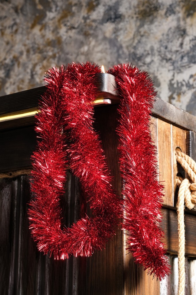 Beysüs Yılbaşı Çam Ağacı Süsü Sim 2 m Kırmızı - 3