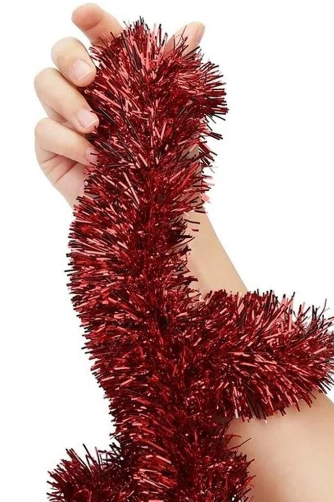 Beysüs Yılbaşı Çam Ağacı Süsü Sim 2 m Kırmızı - 7