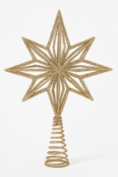 Beysüs Yılbaşı Çam Ağacı Süsü Tepe Yıldızı Kuzey Yıldızı Metal Gold 25 cm - Beysüs