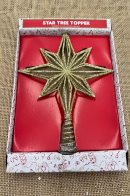 Beysüs Yılbaşı Çam Ağacı Süsü Tepe Yıldızı Kuzey Yıldızı Metal Gold 25 cm - 8