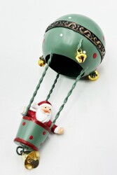 Beysüs Yılbaşı Çam Ağacı Süsü Uçan Balon Metal Zilli Yeşil - 3