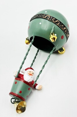 Beysüs Yılbaşı Çam Ağacı Süsü Uçan Balon Metal Zilli Yeşil - 3