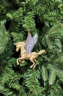 Beysüs Yılbaşı Çam Ağacı Süsü Unicorn Asma Süs Gold 10 cm - 4