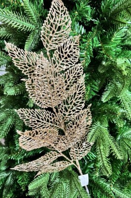 Beysüs Yılbaşı Çam Ağacı Süsü Yaprak Büyük Rosegold - 2