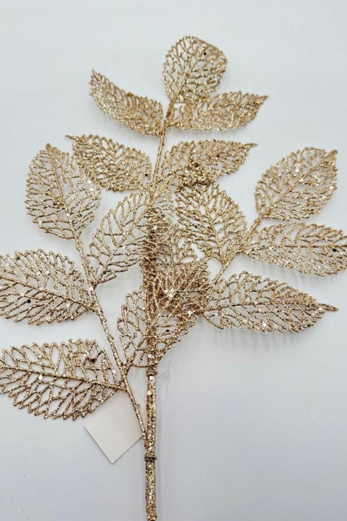 Beysüs Yılbaşı Çam Ağacı Süsü Yaprak Büyük Rosegold - 3