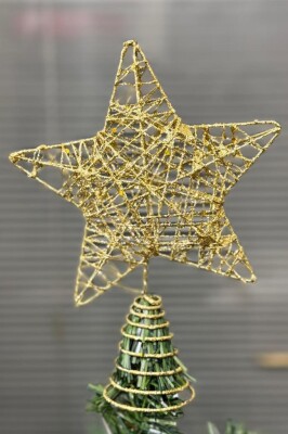 Beysüs Yılbaşı Çam Ağacı Tepeliği Tel Tepelik Gold - 4