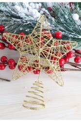 Beysüs Yılbaşı Çam Ağacı Tepeliği Tel Tepelik Gold - 6