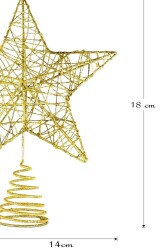 Beysüs Yılbaşı Çam Ağacı Tepeliği Tel Tepelik Gold - 7