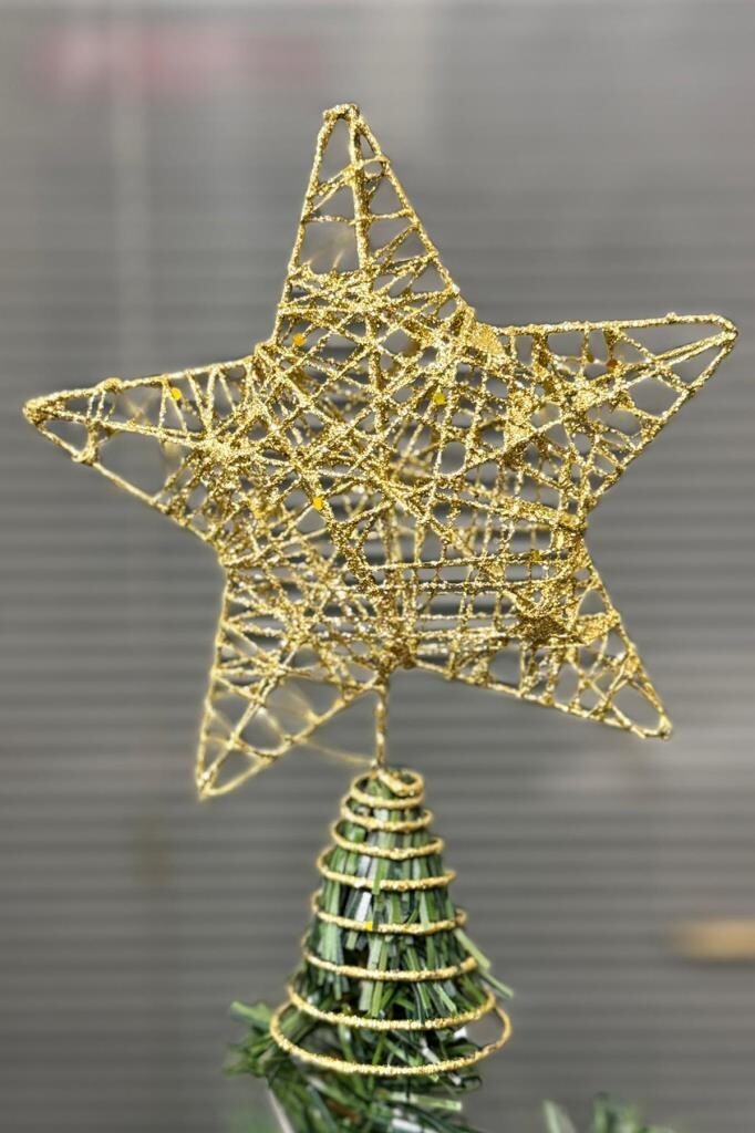 Beysüs Yılbaşı Çam Ağacı Tepeliği Tel Tepelik Gold - 4