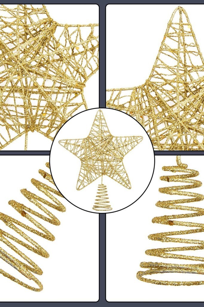 Beysüs Yılbaşı Çam Ağacı Tepeliği Tel Tepelik Gold - 8