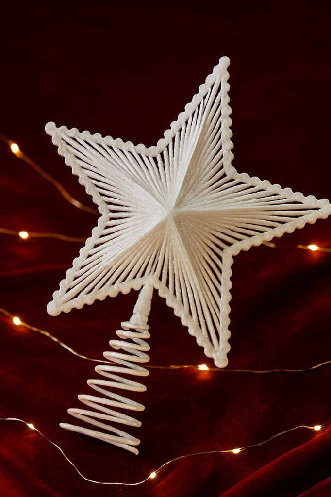 Beysüs Yılbaşı Çam Ağacı Tepeliği Yıldız Beyaz 23 cm - 2