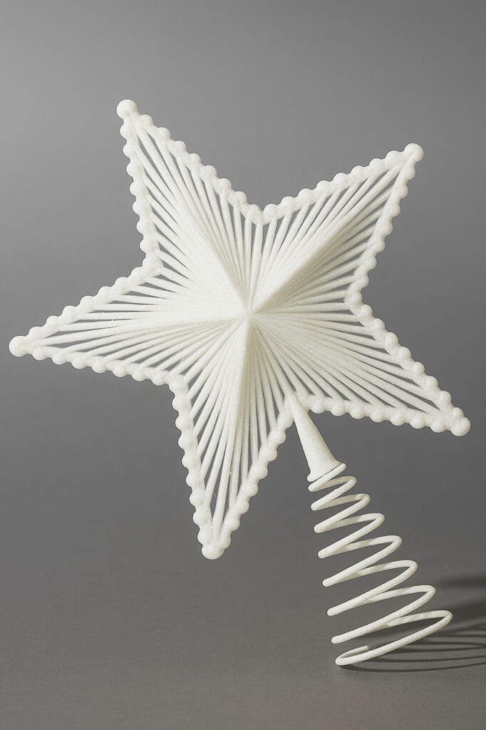 Beysüs Yılbaşı Çam Ağacı Tepeliği Yıldız Beyaz 23 cm - 3