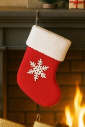 Beysüs Yılbaşı Çam Süsü Çorap Kırmızı 18cm - 1