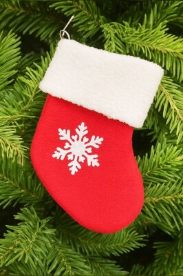 Beysüs Yılbaşı Çam Süsü Çorap Kırmızı 18cm - 2