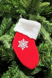 Beysüs Yılbaşı Çam Süsü Çorap Kırmızı 18cm - 4