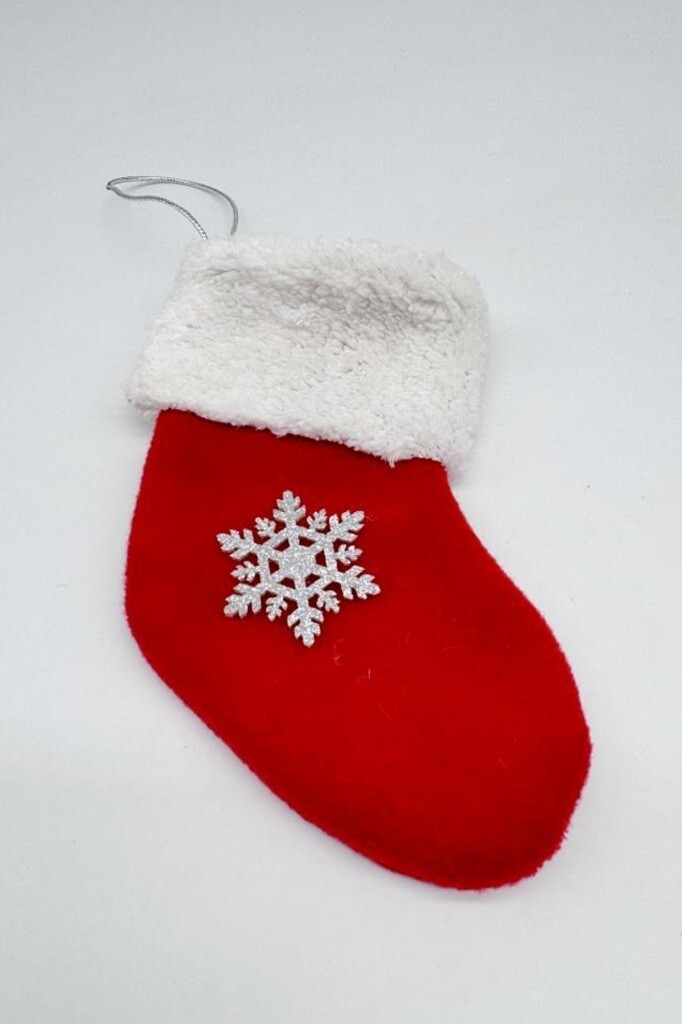 Beysüs Yılbaşı Çam Süsü Çorap Kırmızı 18cm - 3