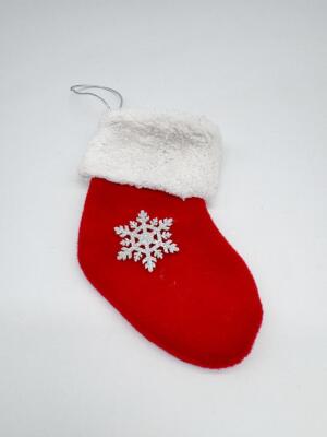 Beysüs Yılbaşı Çam Süsü Çorap Kırmızı 18cm - 3