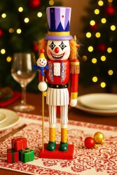 Beysüs Yılbaşı Çift Taraflı Joker & Asker Ahşap Fındıkkıran 38 cm - 5