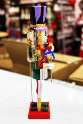 Beysüs Yılbaşı Çift Taraflı Joker & Asker Ahşap Fındıkkıran 38 cm - 6