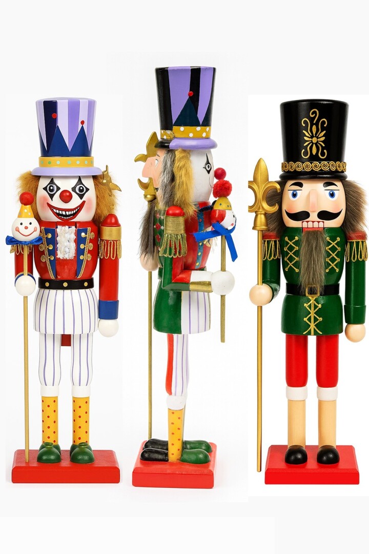 Beysüs Yılbaşı Çift Taraflı Joker & Asker Ahşap Fındıkkıran 38 cm - Beysüs