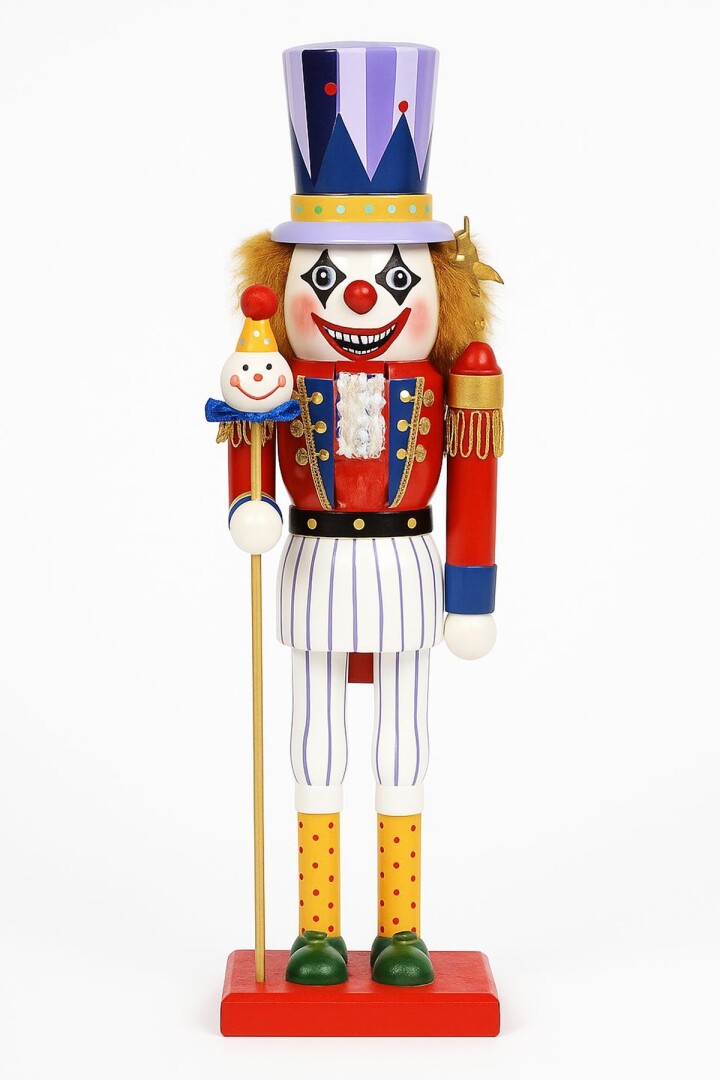 Beysüs Yılbaşı Çift Taraflı Joker & Asker Ahşap Fındıkkıran 38 cm - 4