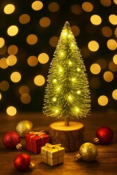 Beysüs Yılbaşı Dekor 19 cm Işıklı Mini Masa Çamı - Beysüs
