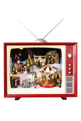 Beysüs Yılbaşı Dekor Deluxe Vintage Televizyon - 2