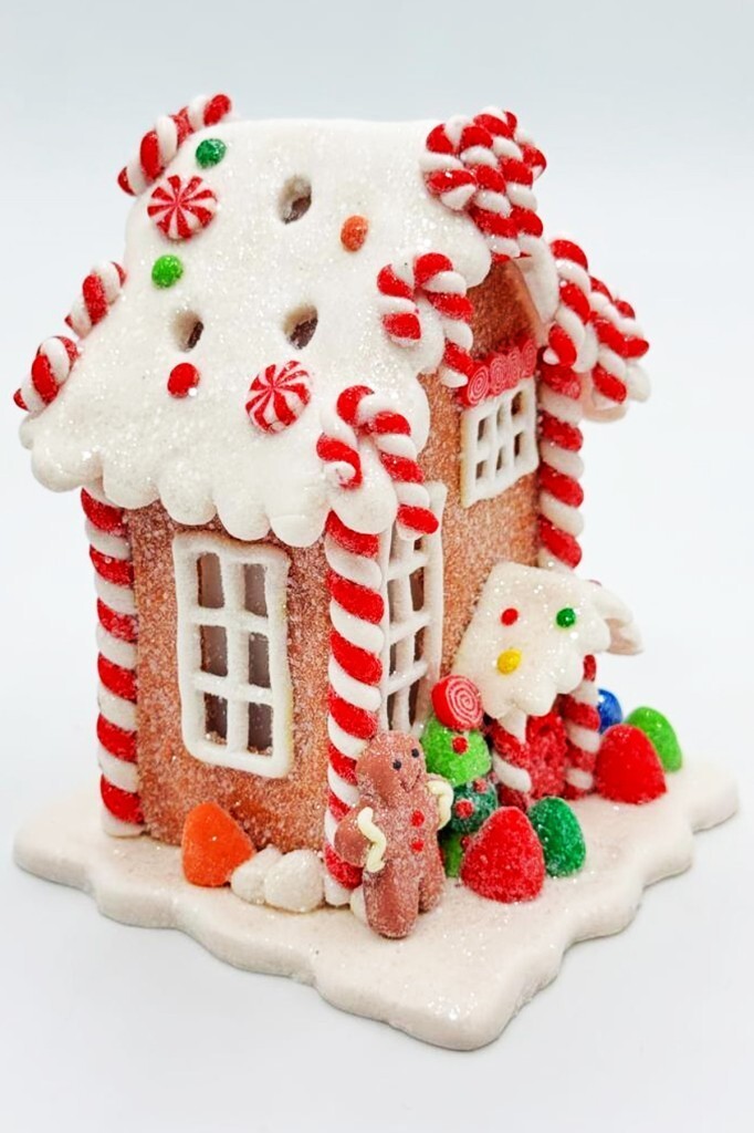 Beysüs Yılbaşı Dekor Kırmızı Beyaz Şeker Süslemeli Ginger House - 5