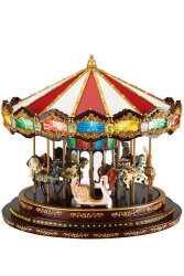 Beysüs Yılbaşı Dekor Lüks Carousel Kırmızı Beyaz Marquee Premium - Beysüs