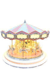 Beysüs Yılbaşı Dekor Lüks Carousel Pembe Beyaz Marquee Premium - Beysüs