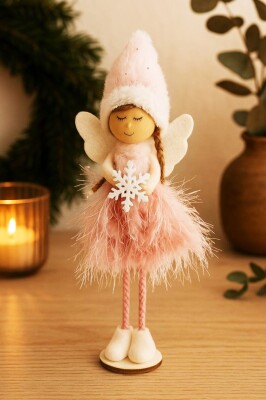 Beysüs Yılbaşı Dekoratif Sevimli Melek Pembe 26 cm - 1