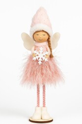 Beysüs Yılbaşı Dekoratif Sevimli Melek Pembe 26 cm - 3