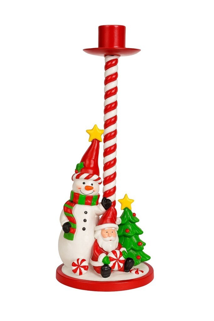 Beysüs Yılbaşı Dekoratif Kardan Adam Mumluk Şamdan 27 Cm - Beysüs