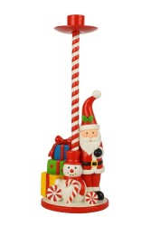 Beysüs Yılbaşı Dekoratif Noel Baba Mumluk Şamdan 27 Cm - Beysüs