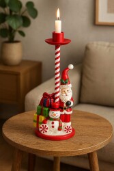 Beysüs Yılbaşı Dekoratif Noel Baba Mumluk Şamdan 27 Cm - 2