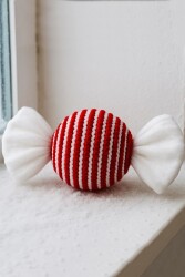 Beysüs Yılbaşı Dekoratif Şeker Süsü 25 cm Kırmızı Beyaz Çizgili - 4