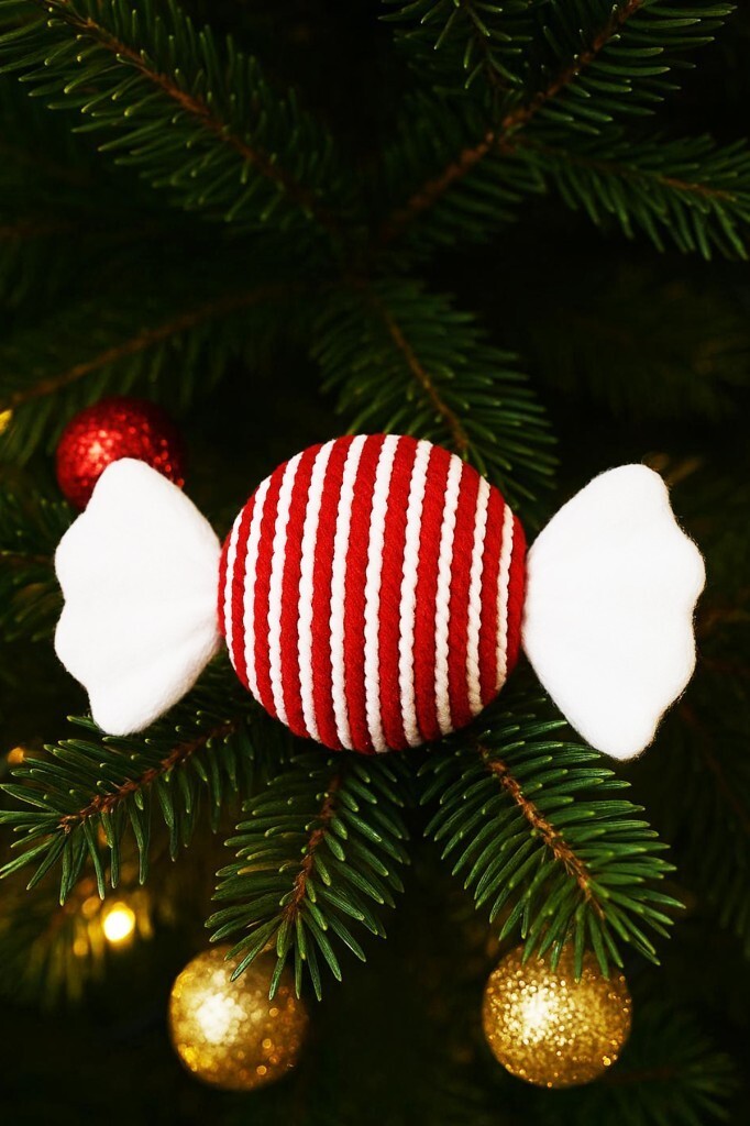 Beysüs Yılbaşı Dekoratif Şeker Süsü 25 cm Kırmızı Beyaz Çizgili - 3