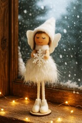 Beysüs Yılbaşı Dekoratif Sevimli Melek Beyaz 26 cm - Beysüs