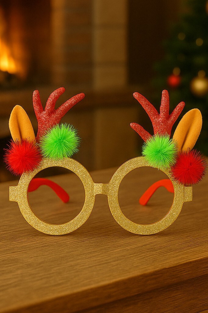 Beysüs Yılbaşı Gözlüğü Ponponlu Boynuzlu - 3