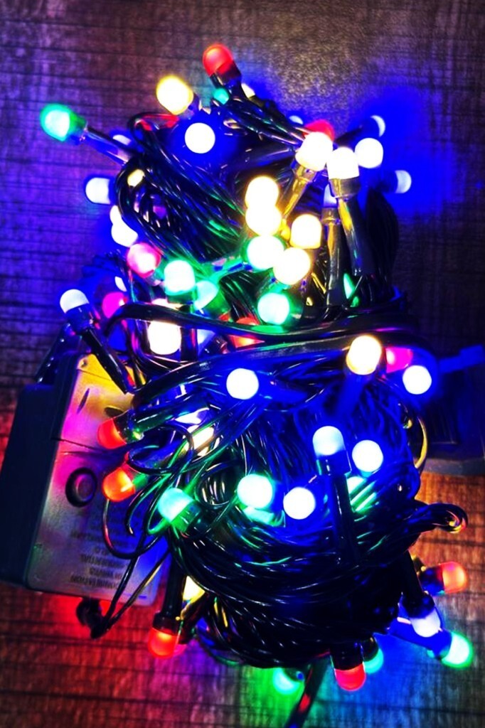 Beysüs Yılbaşı Led Işık Yeşil Kablolu Eklemeli Renkli 9 m - 5