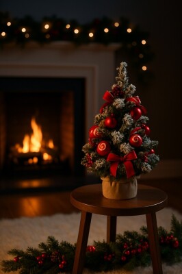 Beysüs Yılbaşı Masa Çamı Süslü Lüks Özel Seri İthal - 4