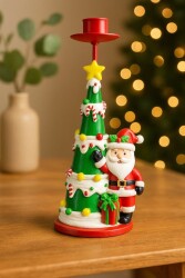 Beysüs Yılbaşı Şamdan Çam Ağacı Noel Baba Mumluk - Beysüs