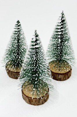 Beysüs Yılbaşı Ürünleri Dekoratif Masa Çamı 3 lü 10 cm - 3