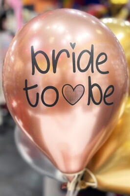 Bride Balon Krom Rosegold 10'lu 12 inç - 1