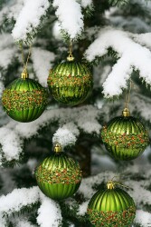 eysüs Yılbaşı Çam Ağacı Süsü Pullu Yeşil Top 8 cm 6’lı - 2