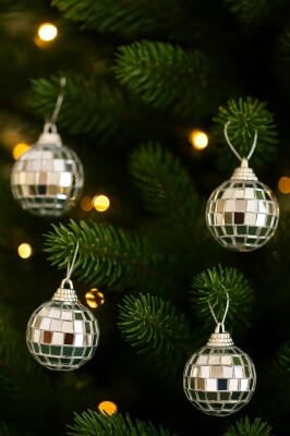 Beysüs Yılbaşı Çam Ağacı Süsü Parlak Aynalı Disko Topu Cici Top 3cm 12'li - 4