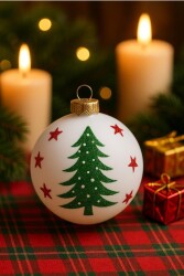 Beysüs Yılbaşı Çam Ağacı Süsü Parlak Noel Ağaç Holiday Cici Top 8cm 3'lü - 2